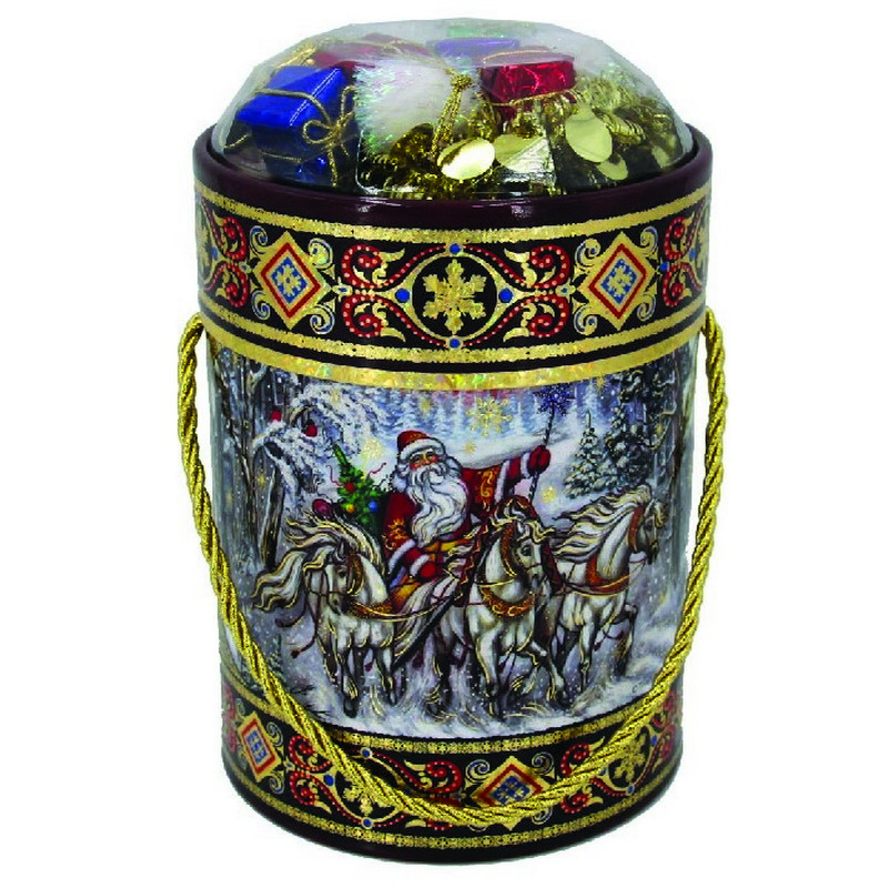 сладкий новогодний подарок Под. Туба Мороз Иваныч с новогодними игрушками (П0500С4009)